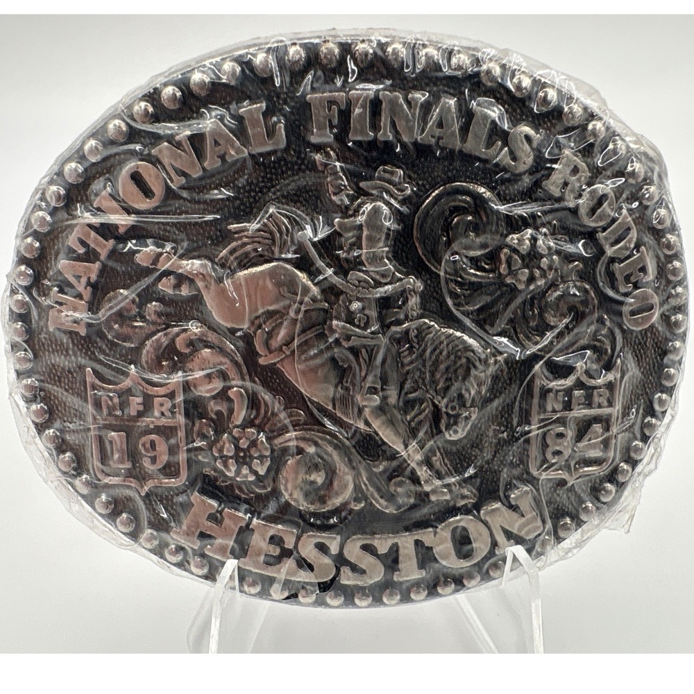 Hesston National Finals Rodeo Belt Buckle 1984 NFR Cowboy Collectible New